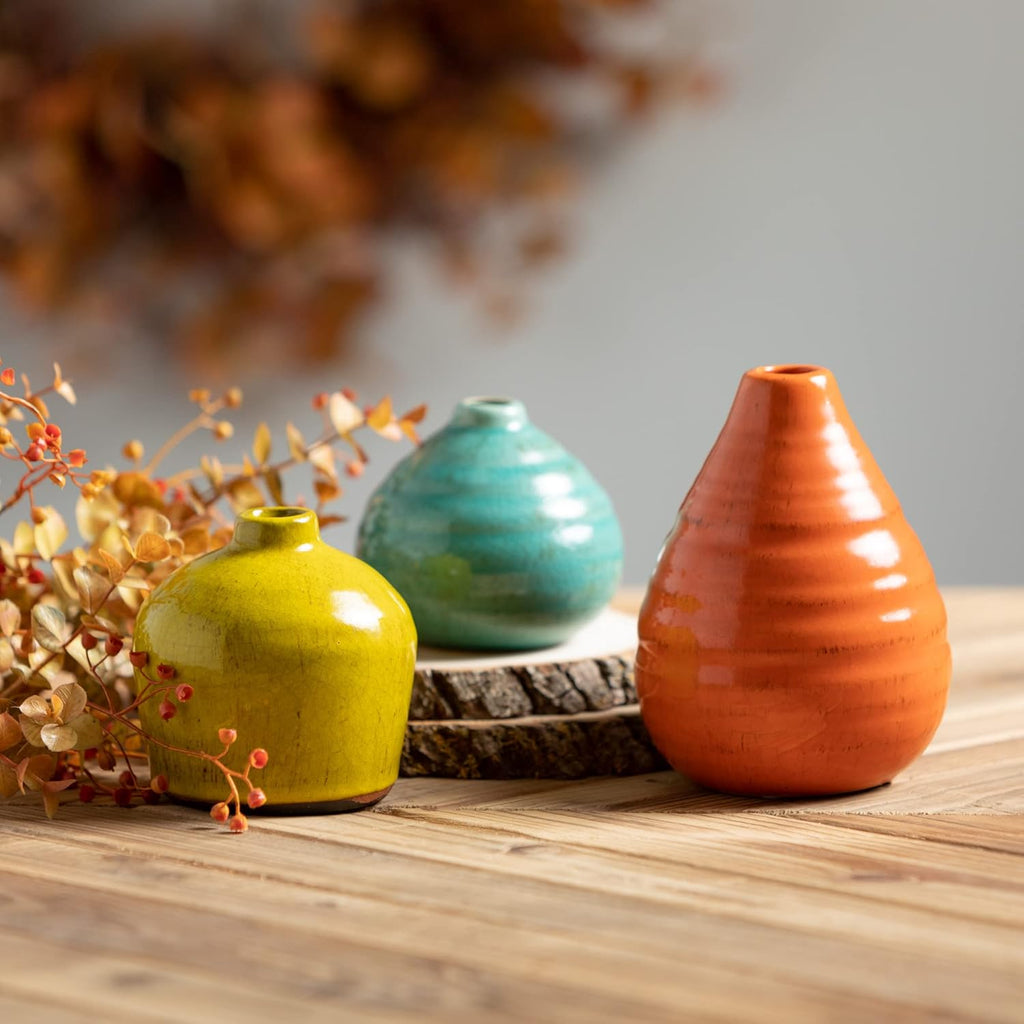 Ceramic Vase Set, Rustic Home Décor