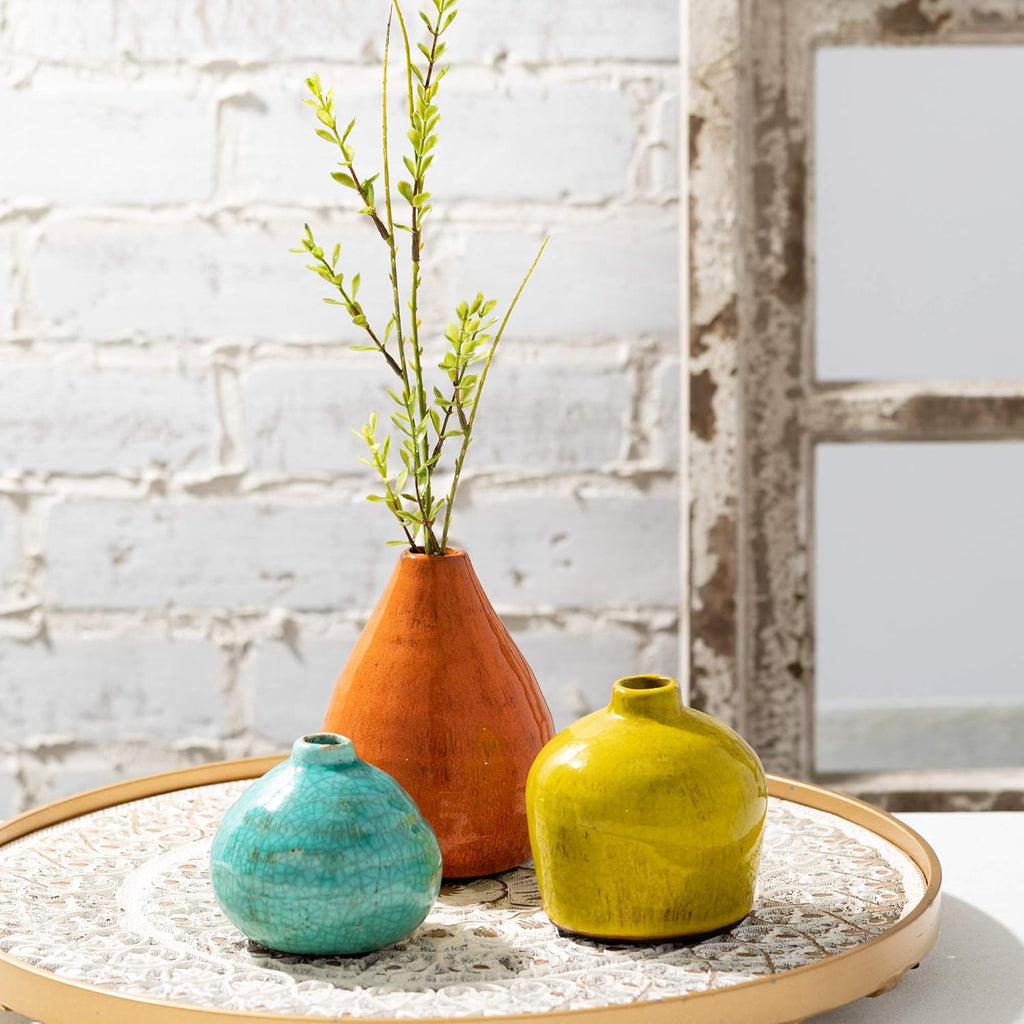 Ceramic Vase Set, Rustic Home Décor