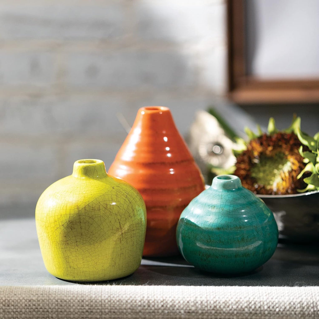 Ceramic Vase Set, Rustic Home Décor