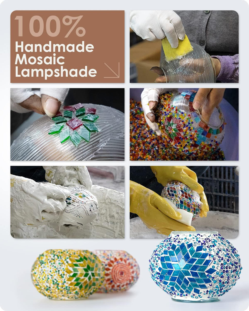 Round Side Table, Fabric Basket, White & Brown