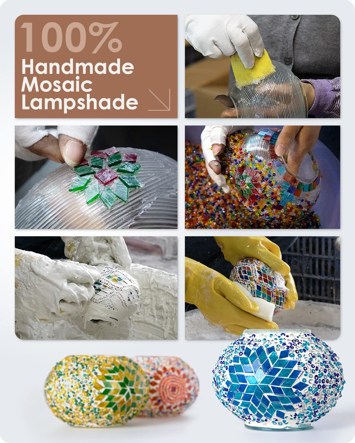 Round Side Table, Fabric Basket, White & Brown